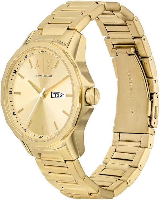 ARMANI EXCHANGE Banks Gold Stainless Steel Bracelet