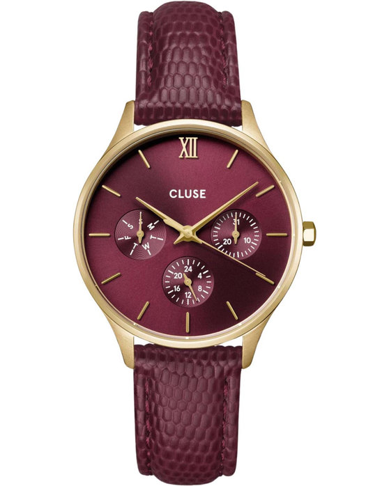 CLUSE Minuit Bordeaux Leather Strap