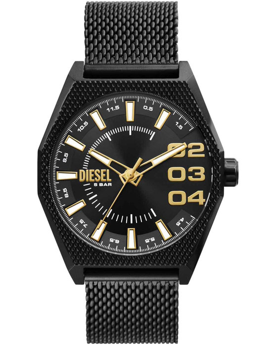 DIESEL Scraper Black Stainless Steel Bracelet