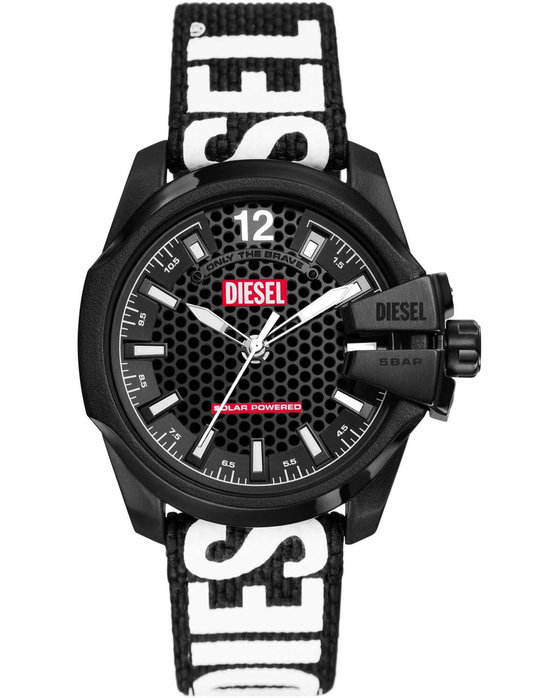 DIESEL Baby Chief Solar Black Synthetic Strap