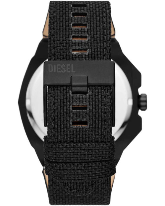 DIESEL Framed Solar Black Fabric Strap