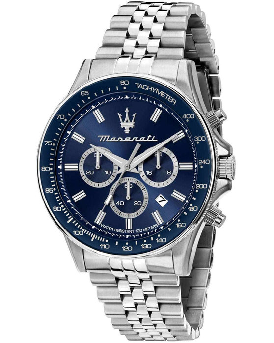 MASERATI Sfida Chronograph Silver Stainless Steel Bracelet