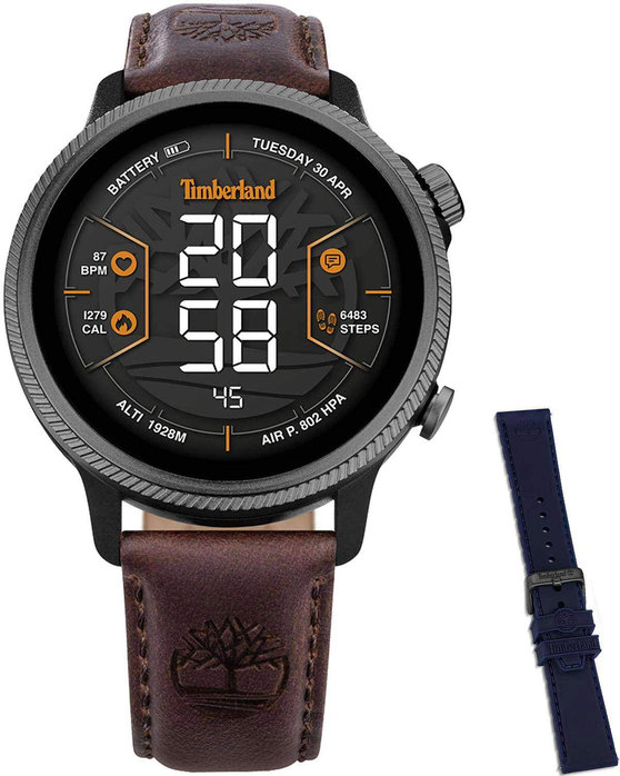 TIMBERLAND Trail Force S1 Smartwatch Brown Leather Strap Gift Set