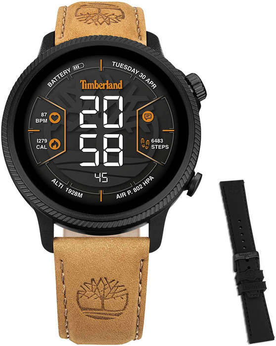 TIMBERLAND Trail Force S1 Smartwatch Brown Leather Strap Gift Set