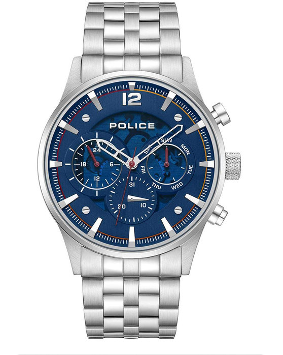 POLICE Driver II Silver Stainless Steel Bracelet