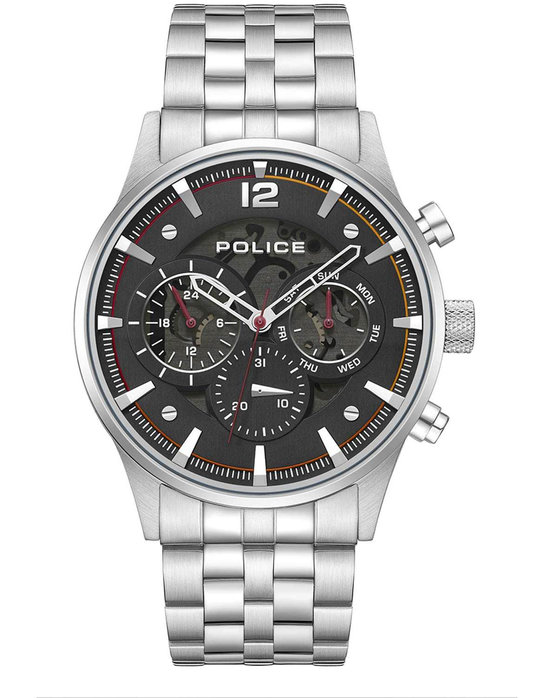 POLICE Driver II Silver Stainless Steel Bracelet