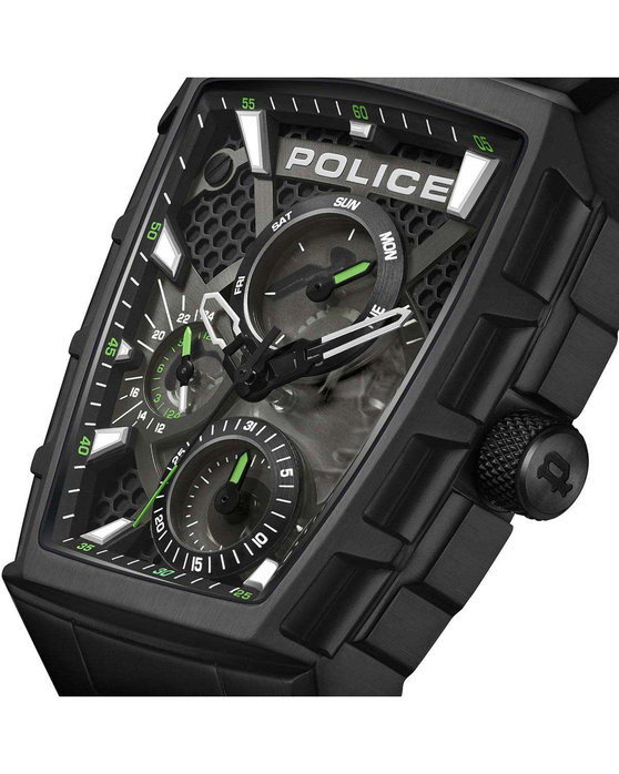 POLICE Tough Gear Black Silicone Strap