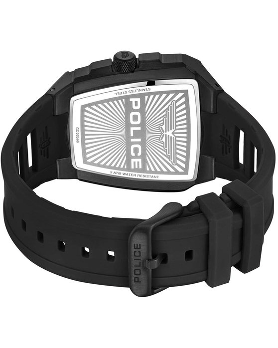 POLICE Tough Gear Black Silicone Strap