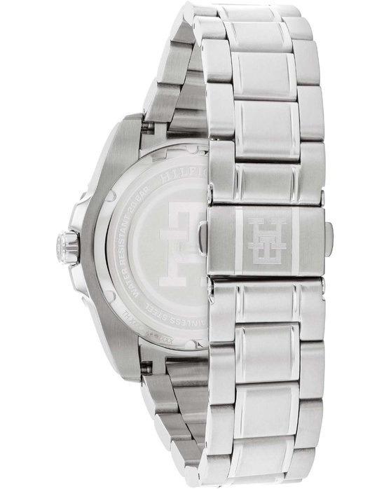 TOMMY HILFIGER Sport GMT Dual Time Silver Stainless Steel Bracelet