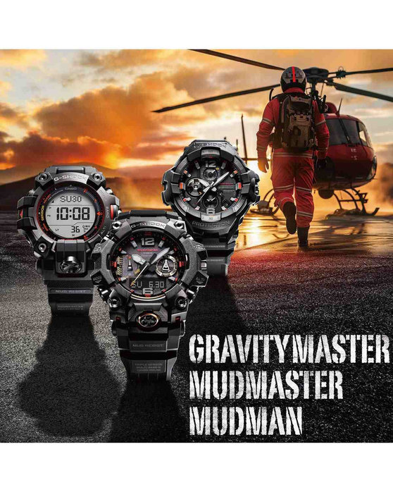 G-SHOCK Master of G Mudman Tough Solar Black Bio-based Resin Strap