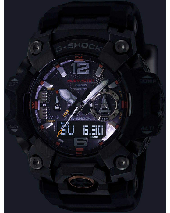 G-SHOCK Master of G Mudmaster Tough Solar Dual Time Chronograph Black Bio-based Resin Strap