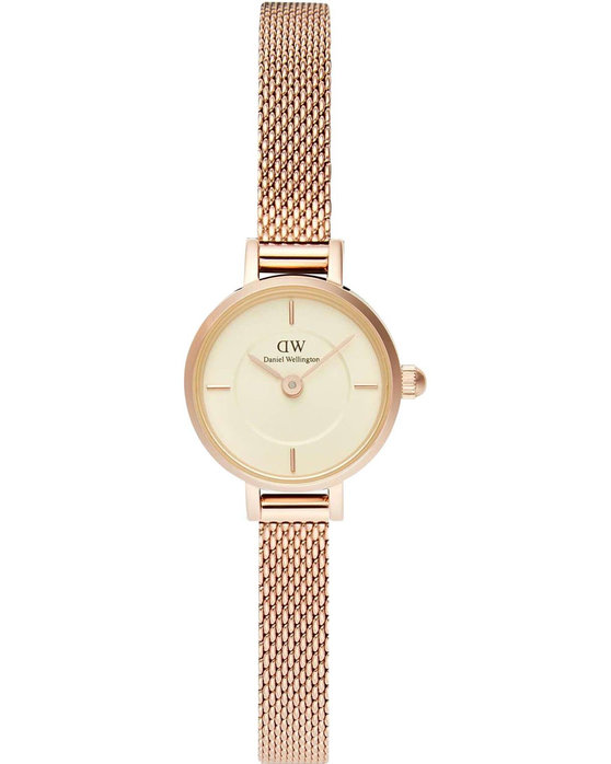 DANIEL WELLINGTON Petite Mini Champagne Melrose Rose Gold Stainless Steel Bracelet 19 mm