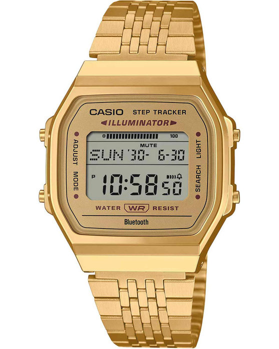 CASIO Vintage Dual Time Chronograph Gold Stainless Steel Bracelet