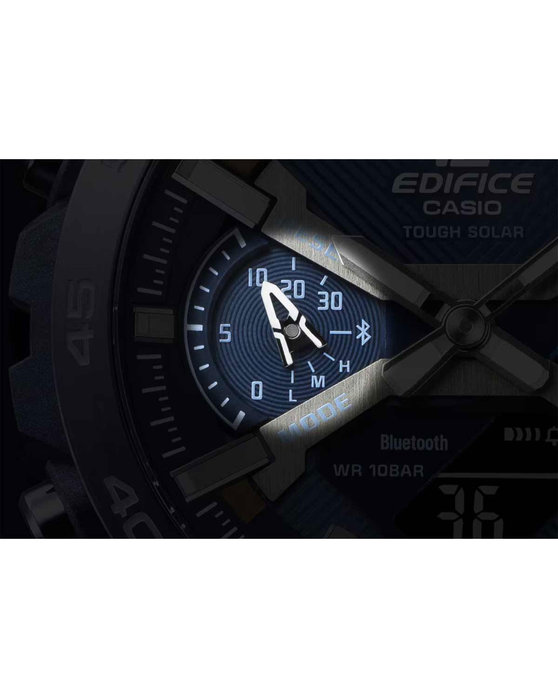 CASIO Edifice Tough Solar Sospensione Dual Time Chronograph Blue Bracelet