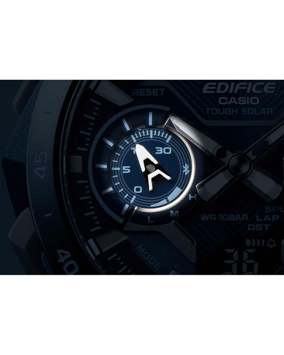 CASIO Edifice Tough Solar Windflow Dual Time Chronograph Blue Bracelet