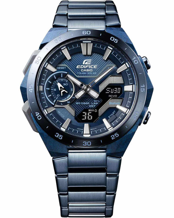 CASIO Edifice Tough Solar Windflow Dual Time Chronograph Blue Bracelet