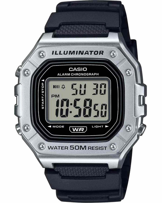 CASIO Collection Chronograph Black Plastic Strap