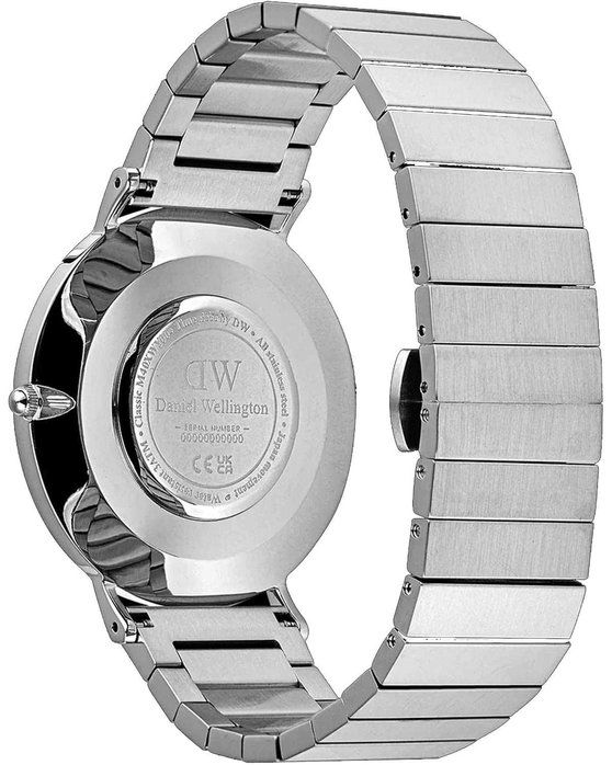 DANIEL WELLINGTON Classic Piano Silver Stainless Steel Bracelet 40 mm