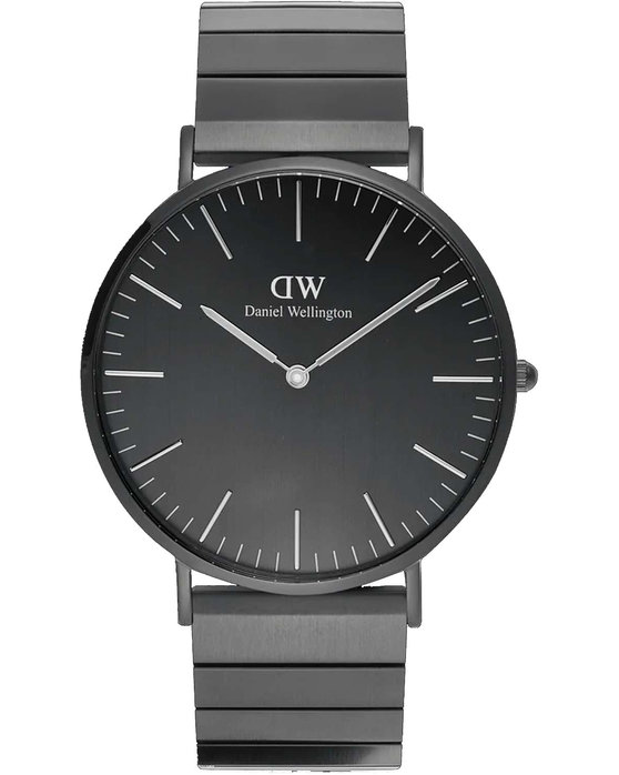 DANIEL WELLINGTON Classic Piano Black Stainless Steel Bracelet 40 mm