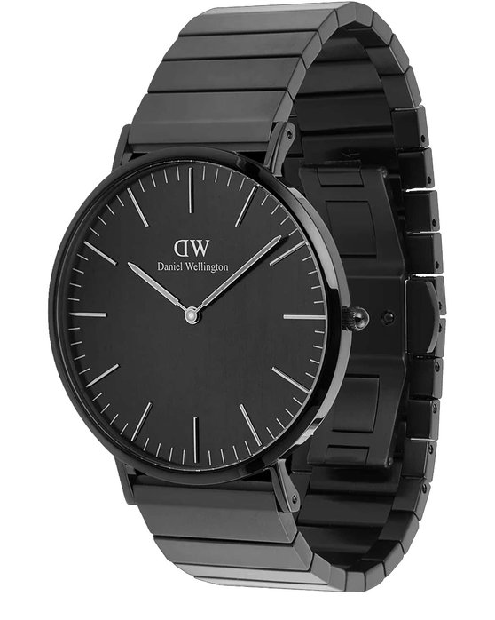 DANIEL WELLINGTON Classic Piano Black Stainless Steel Bracelet 40 mm