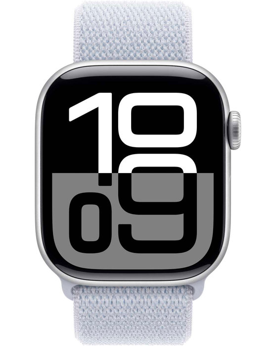 Apple Watch Series 10 GPS 42mm Silver Aluminium Case with Blue Cloud Sport Loop (προπαραγγελία)