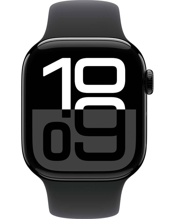 Apple Watch Series 10 GPS 42mm Jet Black Aluminium Case with Black Sport Band - S/M (προπαραγγελία)