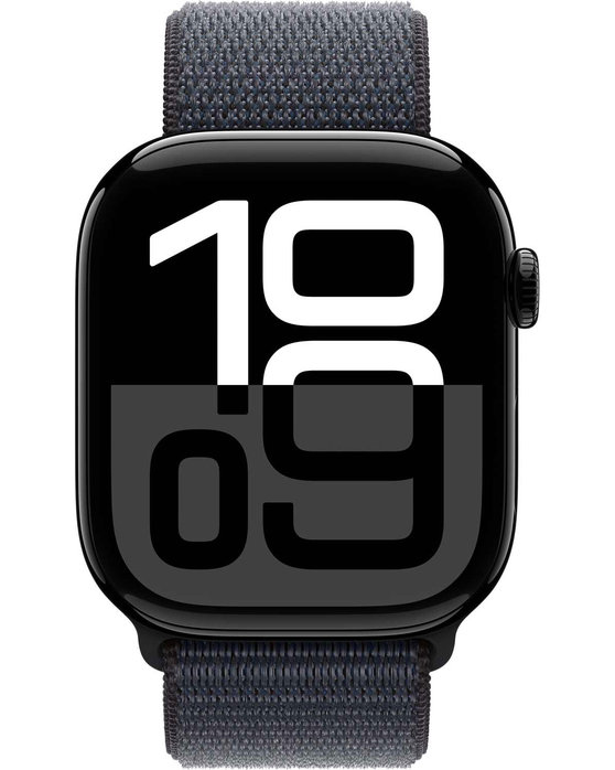 Apple Watch Series 10 GPS 46mm Jet Black Aluminium Case with Ink Sport Loop (προπαραγγελία)