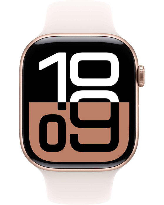 Apple Watch Series 10 GPS 46mm Rose Gold Aluminium Case with Light Blush Sport Band - S/M (προπαραγγελία)