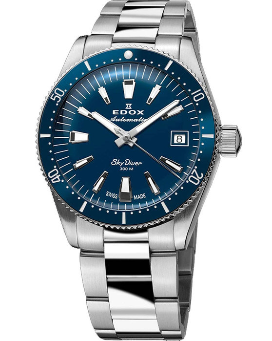 EDOX Skydiver Automatic Silver Stainless Steel Bracelet