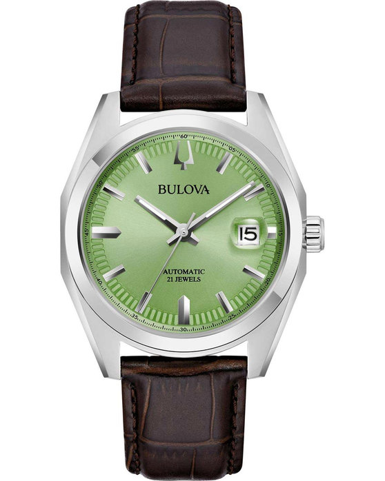 BULOVA Surveyor Automatic Brown Leather Strap