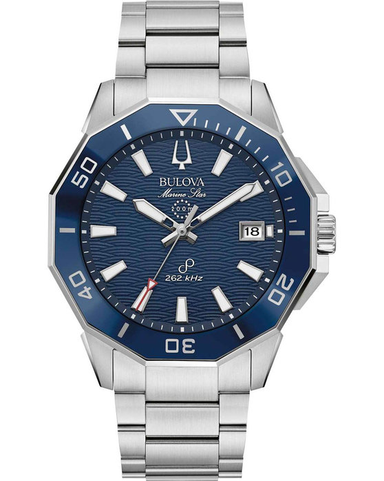 BULOVA Marine Star Silver Stainless Steel Bracelet