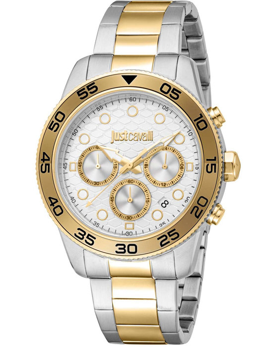 JUST CAVALLI Gents Chronograph Two Tone Stainless Steel Bracelet