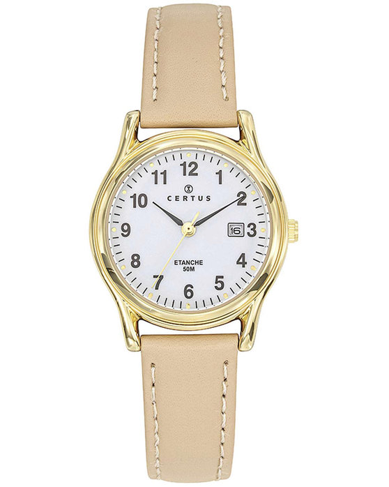 CERTUS Beige Leather Strap