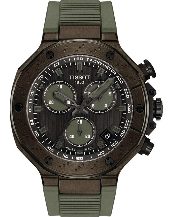 TISSOT T-Sport T-Race Chronograph Green Silicone Strap