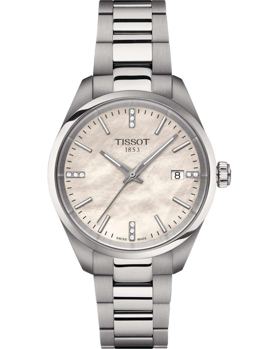 TISSOT T-Classic PR 100 Diamonds Silver Stainless Steel Bracelet