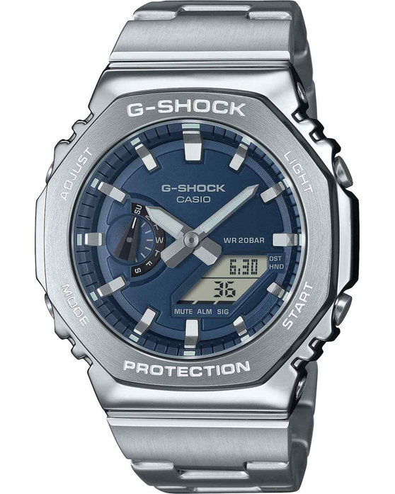 G-SHOCK G-Steel Dual Time Chronograph Silver Stainless Steel Bracelet