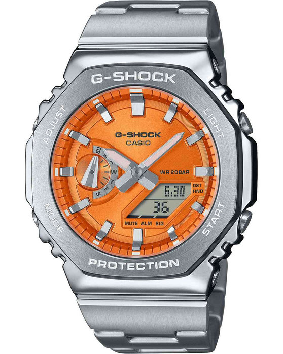 G-SHOCK G-Steel Dual Time Chronograph Silver Stainless Steel Bracelet