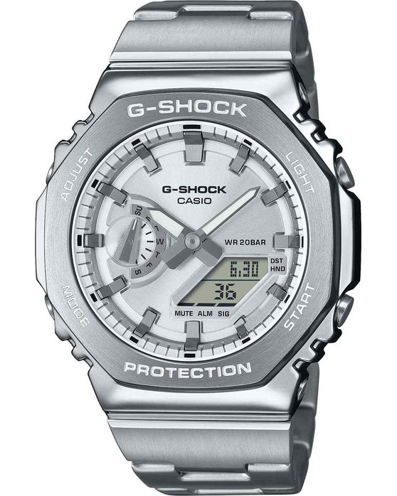 G-SHOCK G-Steel Dual Time Chronograph Silver Stainless Steel Bracelet