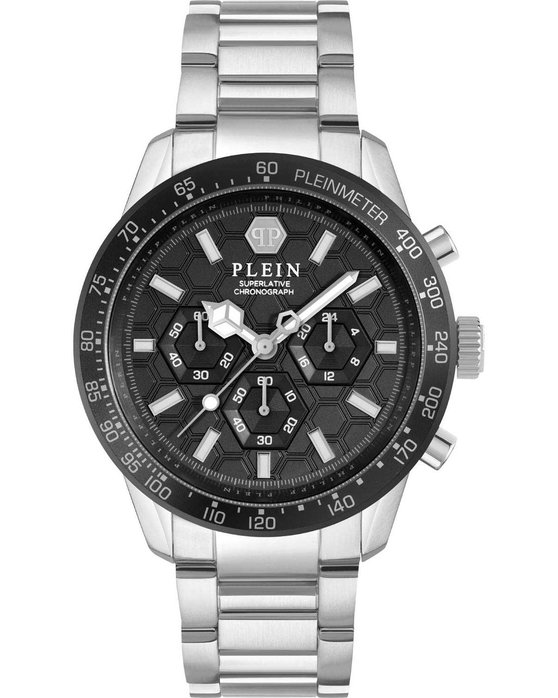 PHILIPP PLEIN Pleinmeter Chronograph Silver Stainless Steel Bracelet