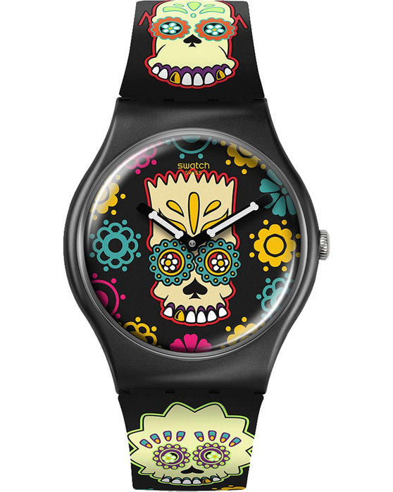 SWATCH Simpsons D' Oh Of The Dead Multicolor Silicone Strap