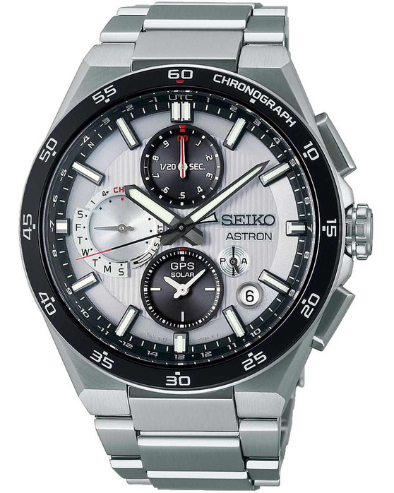 SEIKO Astron 'Silvery Night' 5X GPS Solar 2024 Dual Time Chronograph