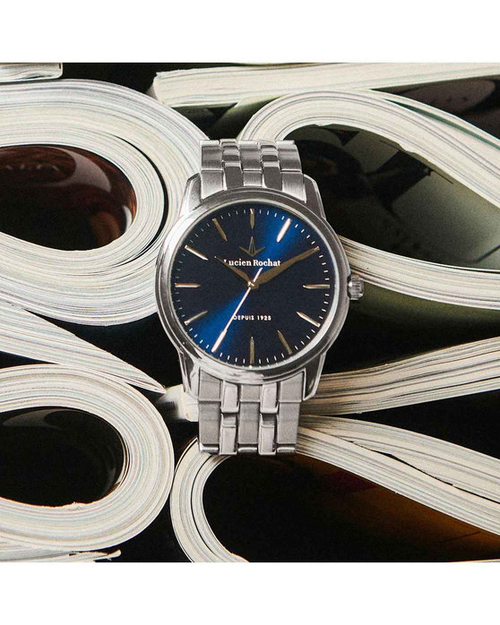 LUCIEN ROCHAT Iconic Silver Stainless Steel Bracelet