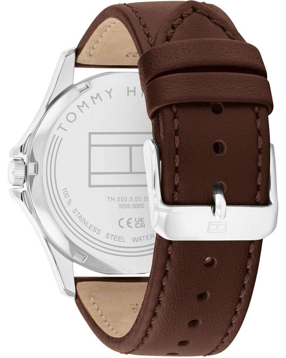 TOMMY HILFIGER Sport Brown Leather Strap