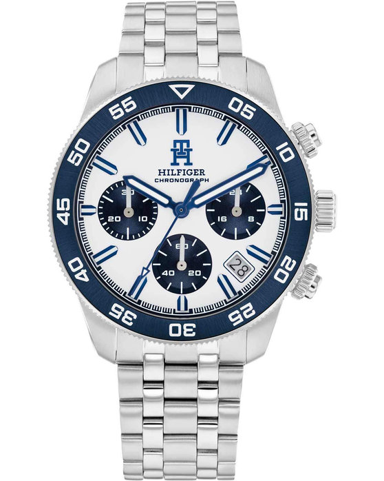 TOMMY HILFIGER Sport Chronograph Silver Stainless Steel Bracelet