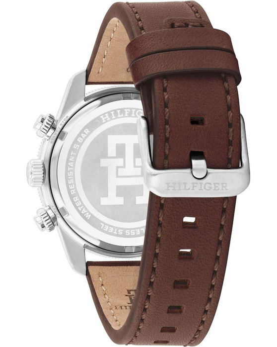 TOMMY HILFIGER Sport Brown Leather Strap