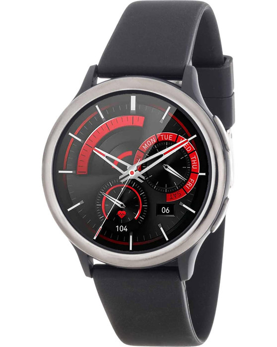 3GUYS Smartwatch Black Silicone Strap