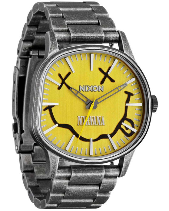 NIXON Nirvana Sentry Wobble Grey Stainless Steel Bracelet