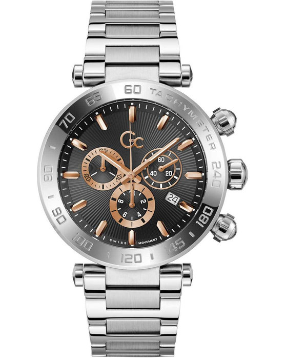 GUESS Collection Select Chronograph Silver Stainless Steel Bracelet