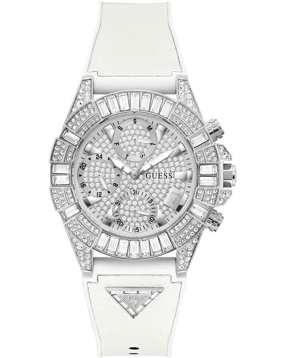 GUESS Iconic 40th Zircons White Combined Materials Strap