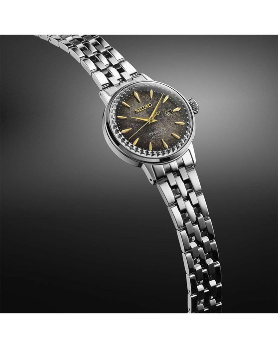 SEIKO Presage 'Star Bar' Cocktail Time Automatic Silver Stainless Steel Bracelet Limited Edition